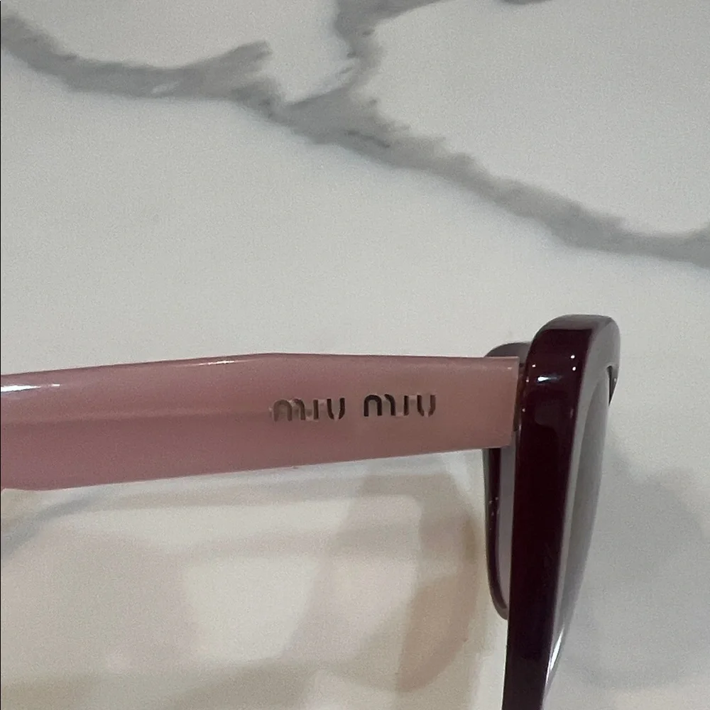 Miu Miu Burgundy Cat Eye Sunglasses